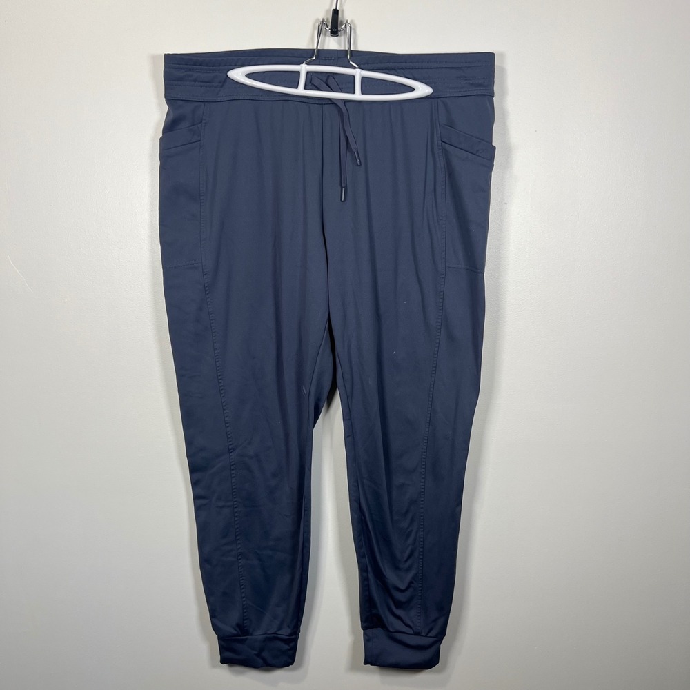 32 Degrees Heat Womens Fleece Lined Jogger Pants Navy Blue XL
